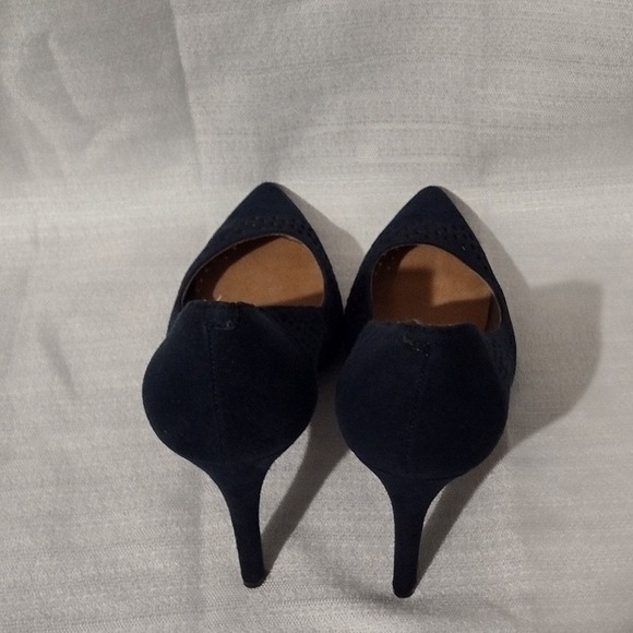 Unisa Women's Navy-Blue Fabric Upper Pumps Heels Size 10 - Picture 5 of 5
